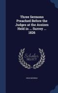 Three Sermons Preached Before The Judges At The Assizes Held In ... Surrey ... 1826 di Hugh McNeile edito da Sagwan Press
