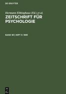 Zeitschrift für Psychologie, Band 187, Heft 3, Zeitschrift für Psychologie (1989) edito da De Gruyter
