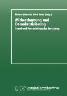 Mitbestimmung und Demokratisierung edito da Deutscher Universitätsverlag