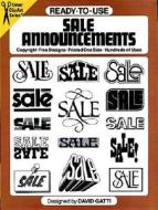 Ready-to-use Sale Announcements di David Gatti edito da Dover Publications Inc.