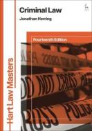 Criminal Law di Jonathan Herring edito da Bloomsbury Academic