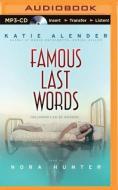 Famous Last Words di Katie Alender edito da Scholastic on Brilliance Audio