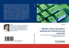Whither online education? Auditing the entrepreneurial university di Ian Reid edito da LAP Lambert Acad. Publ.