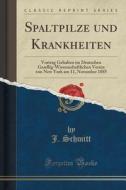 Spaltpilze Und Krankheiten di J Schmitt edito da Forgotten Books