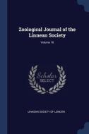 Zoological Journal of the Linnean Society; Volume 16 edito da CHIZINE PUBN