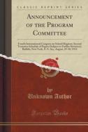 Announcement Of The Program Committee di Unknown Author edito da Forgotten Books