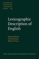 Lexicographic Description Of English di Morton Benson, Evelyn Benson, Robert F. Ilson edito da John Benjamins Publishing Co