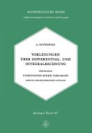 Vorlesungen über Differential- und Integralrechnung di A. Ostrowski edito da Birkhäuser Basel