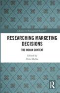 Researching Marketing Decisions edito da Taylor & Francis Ltd