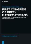 First Congress Of Greek Mathematicians edito da De Gruyter