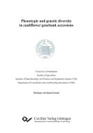 Phenotypic and genetic diversity in cauliflower genebank accessions di Eltohamy Ali Ahmed Yousef edito da Cuvillier Verlag