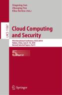 Cloud Computing and Security edito da Springer-Verlag GmbH