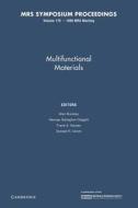 Multifunctional Materials: Volume 175 edito da Cambridge University Press
