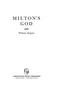 Milton's God di William Empson edito da Praeger