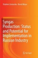 Syngas Production: Status and Potential for Implementation in Russian Industry di Vladimir Litvinenko, Bernd Meyer edito da Springer International Publishing