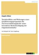 Transfereffekte und Wirkungen eines Qualifizierungsprogramms für Nachwuchsführungskräfte unter besonderer Berücksichtigu di Angela Hülser edito da GRIN Publishing