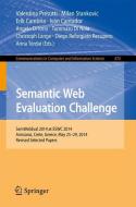 Semantic Web Evaluation Challenge edito da Springer-Verlag GmbH