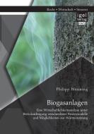 Biogasanlagen: Eine Wirtschaftlichkeitsanalyse unter Berücksichtigung verschiedener Fördermodelle und Möglichkeiten zur  di Philipp Wenning edito da Igel Verlag