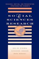 Social Sciences Research di Gail M. Staines edito da Scarecrow Press