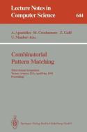 Combinatorial Pattern Matching edito da Springer Berlin Heidelberg