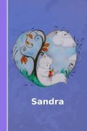 Sandra: Personalisiertes Notizbuch - Fuchs Mit Herz - Softcover - 120 Seiten - Leer / Blanko / Nummeriert - Notebook - T di Personal Notebooks edito da INDEPENDENTLY PUBLISHED