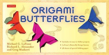Origami Butterflies Kit: Kit Includes 2 Origami Books, 12 Fun Projects, 98 Origami Papers and Instructional DVD: Great f di Michael G. Lafosse, Richard L. Alexander, Greg Mudarri edito da TUTTLE PUB