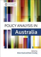 Policy Analysis in Australia edito da PAPERBACKSHOP UK IMPORT