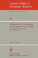 Mathematical Foundations of Computer Science 1980 edito da Springer Berlin Heidelberg