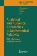 Analytical And Numerical Approaches To Mathematical Relativity di J. Frauendiener edito da Springer-verlag Berlin And Heidelberg Gmbh & Co. Kg