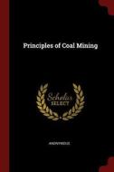 Principles of Coal Mining di Anonymous edito da CHIZINE PUBN