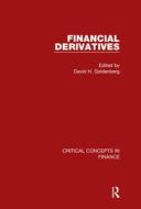 Financial Derivatives di David H. Goldenberg edito da Routledge