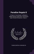 Paradise Regain'd di Thomas Newton, John Milton edito da Palala Press