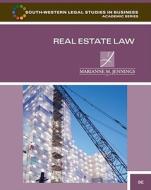 Real Estate Law di Marianne M. Jennings edito da South Western Educational Publishing