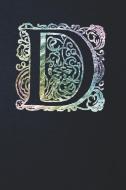 Notebook: Art Nouveau Initial D - Multi Color on Black - Lined Diary / Journal di Andante Press edito da LIGHTNING SOURCE INC