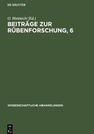 Beiträge zur Rübenforschung, 6 edito da De Gruyter
