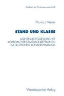 Stand und Klasse di Thomas Meyer edito da VS Verlag für Sozialwissenschaften