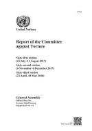 Report Of The Committee Against Torture di United Nations Office of the High Commissioner for Human Rights edito da United Nations