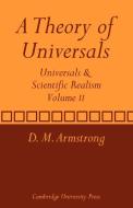 A Theory of Universals di D. M. Armstrong, David Malet Armstrong edito da Cambridge University Press