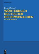 Wörterbuch deutscher Geheimsprachen di Klaus Siewert edito da de Gruyter Mouton