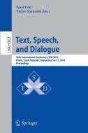 Text, Speech, and Dialogue edito da Springer-Verlag GmbH