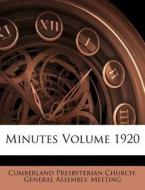Minutes Volume 1920 edito da Nabu Press
