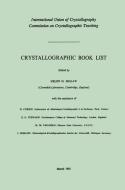 Crystallographic Book List edito da Springer US