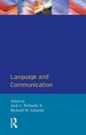 Language and Communication di Jack C. Richards, R. W. Schmidt edito da Taylor & Francis Ltd