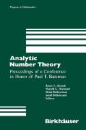 Analytic Number Theory edito da Birkhäuser Boston