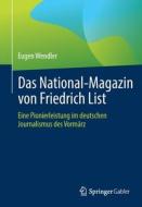 Das National-Magazin von Friedrich List di Eugen Wendler edito da Springer-Verlag GmbH