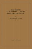 Handbuch für Physikalische Schülerübungen di Hermann Hahn edito da Springer Berlin Heidelberg