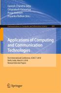 Applications of Computing and Communication Technologies edito da Springer-Verlag GmbH