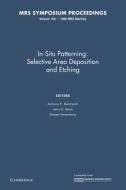 In-situ Patterning: Volume 158 edito da Cambridge University Press