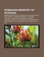 Romanian Ministry Of Interior: Romanian di Books Llc edito da Books LLC, Wiki Series