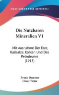 Die Nutzbaren Mineralien V1: Mit Ausnahme Der Erze, Kalisalze, Kohlen Und Des Petroleums (1913) di Bruno Dammer, Oskar Tietze edito da Kessinger Publishing